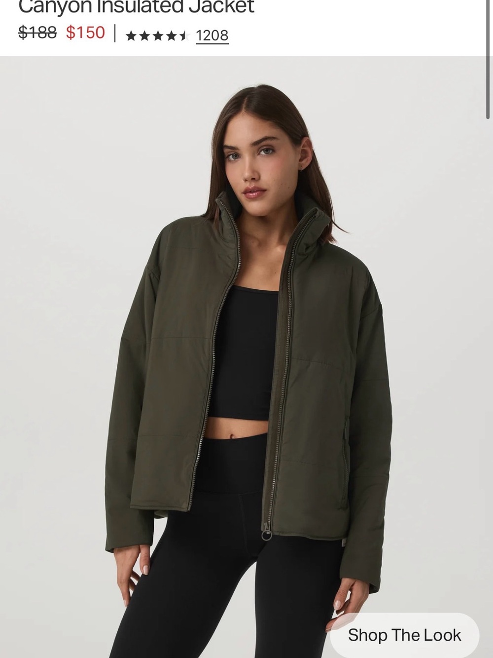 *rare sold out color/size* Vuori Canyon Insulated Jacket - Olive Green